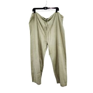 Cynthia Ashby Women's Vintage 100% Linen Straight Leg Lagenlook Pants - XL